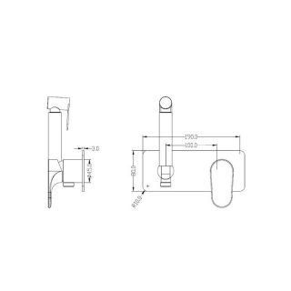 Гигиенический душ со смесителем Boheme Spectre 457-BR бронза